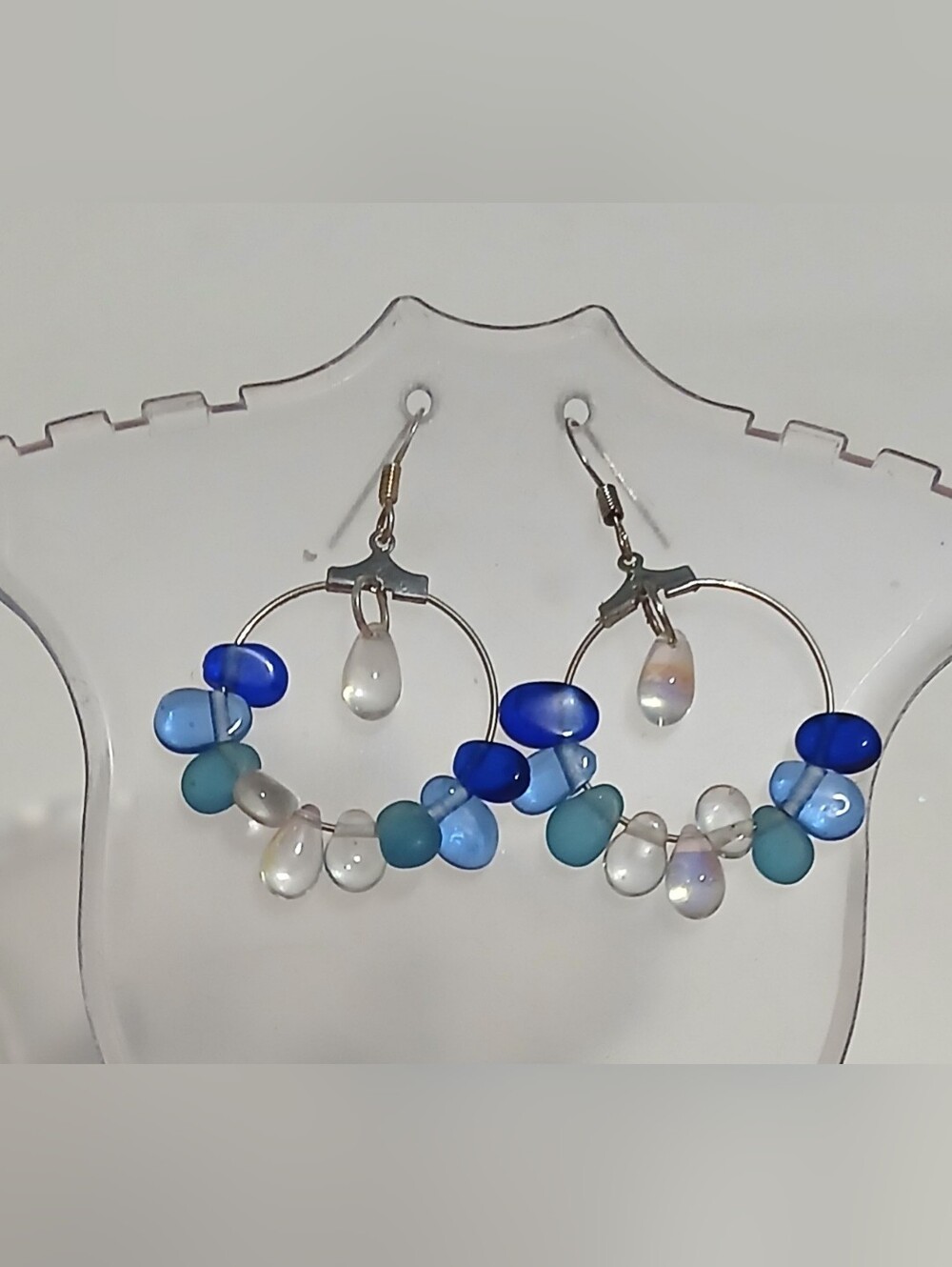 Hand Crafted Portland Raindrop Hoop Earrings